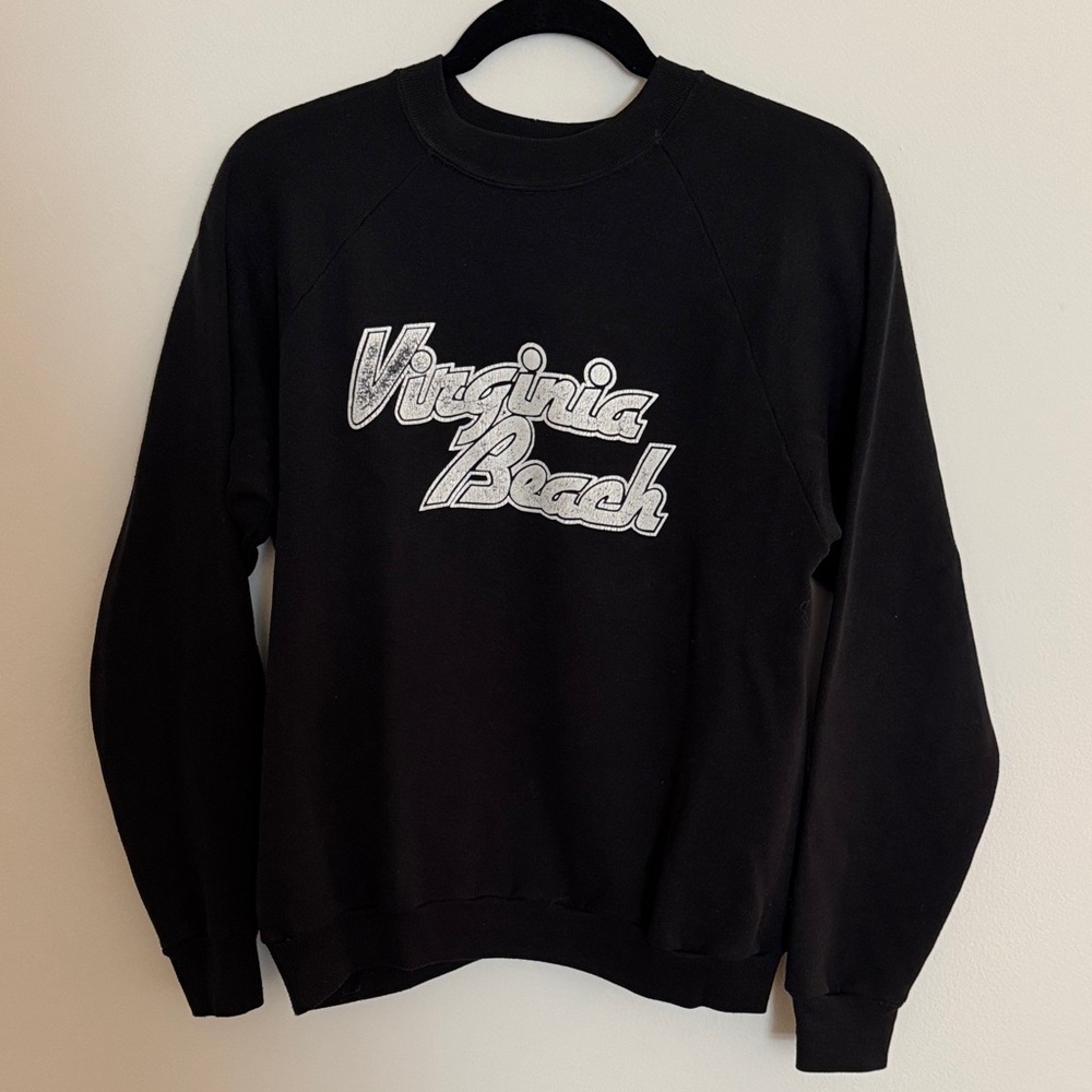 Vintage Black Virginia Beach Crewbeck Sweatshirt
